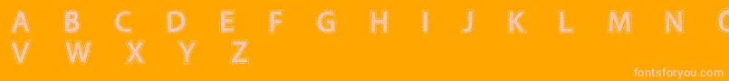 Fabricslight Font – Pink Fonts on Orange Background