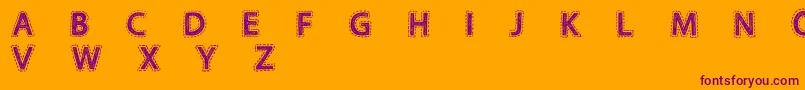 Fabricslight Font – Purple Fonts on Orange Background