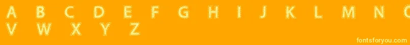 Fabricslight Font – Yellow Fonts on Orange Background