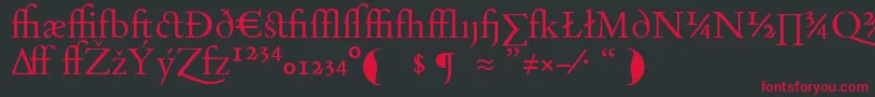 DayRomanExpert Font – Red Fonts on Black Background