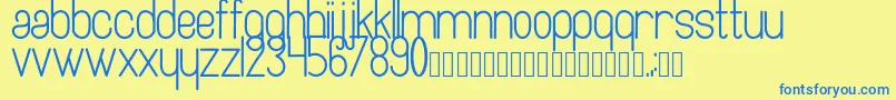 Artesana Font – Blue Fonts on Yellow Background