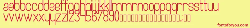 Artesana Font – Red Fonts on Yellow Background