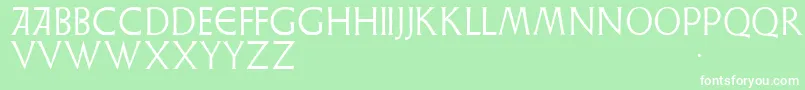 Weiss Lapidar Font – White Fonts on Green Background