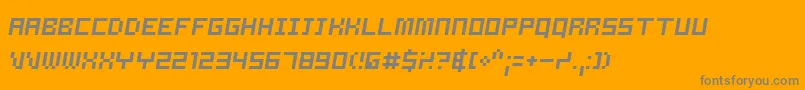 SamsonOblique Font – Gray Fonts on Orange Background