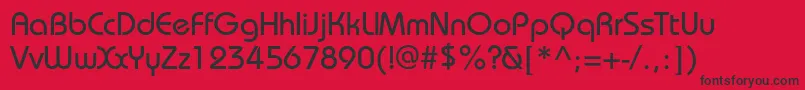 BauhauscPlain Font – Black Fonts on Red Background
