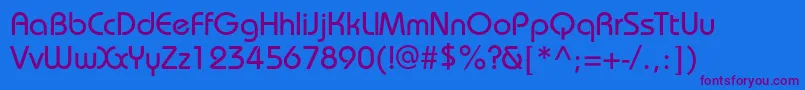 Шрифт BauhauscPlain – фиолетовые шрифты на синем фоне