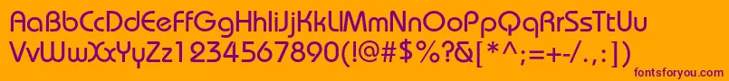 BauhauscPlain Font – Purple Fonts on Orange Background