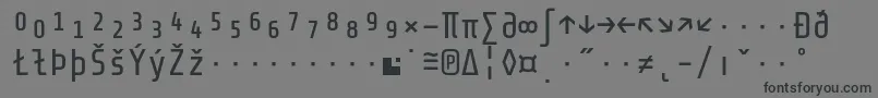 フォントShareTechmonoexp – 黒い文字の灰色の背景