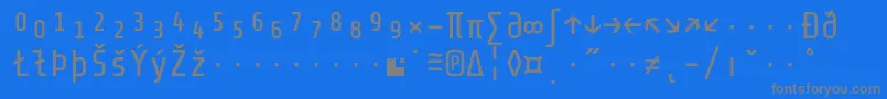 フォントShareTechmonoexp – 青い背景に灰色の文字