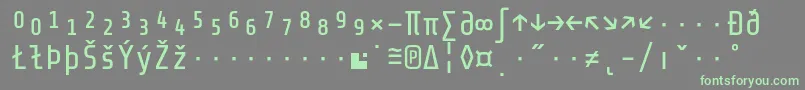 フォントShareTechmonoexp – 灰色の背景に緑のフォント