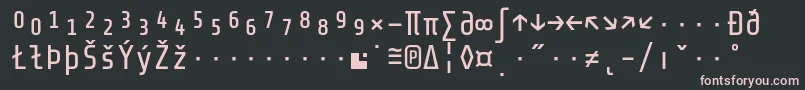 Шрифт ShareTechmonoexp – розовые шрифты на чёрном фоне