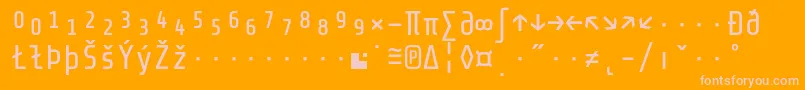 フォントShareTechmonoexp – オレンジの背景にピンクのフォント