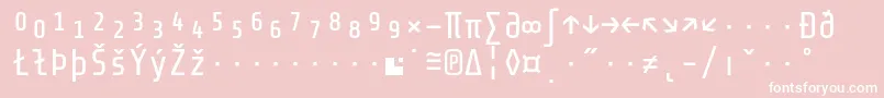 フォントShareTechmonoexp – ピンクの背景に白い文字