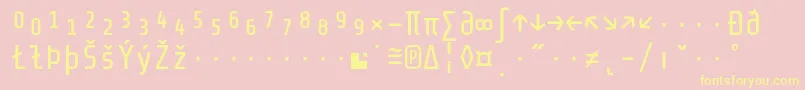 ShareTechmonoexp Font – Yellow Fonts on Pink Background