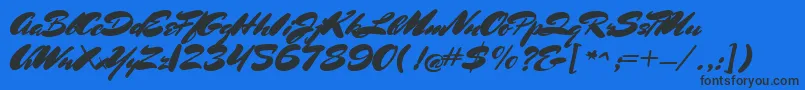 MrSheppards Font – Black Fonts on Blue Background