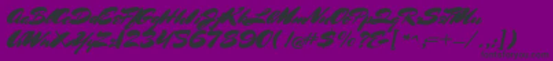 MrSheppards-Schriftart – Schwarze Schriften auf violettem Hintergrund