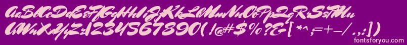 MrSheppards Font – Pink Fonts on Purple Background