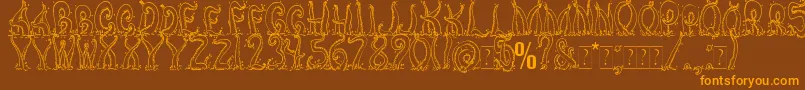 More about Tentacles Font Tentacles Font – Orange Fonts on Brown Background