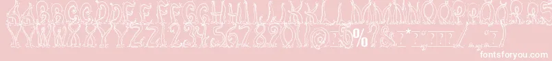 Tentacles Font – White Fonts on Pink Background