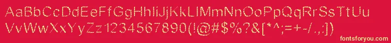 JdFantasyBold Font – Yellow Fonts on Red Background