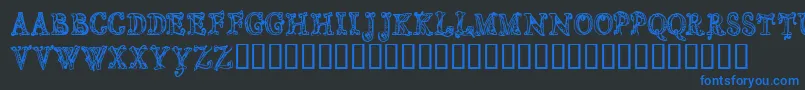 CfsortilegeRegular Font – Blue Fonts on Black Background