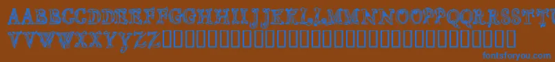 CfsortilegeRegular Font – Blue Fonts on Brown Background