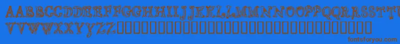 CfsortilegeRegular Font – Brown Fonts on Blue Background