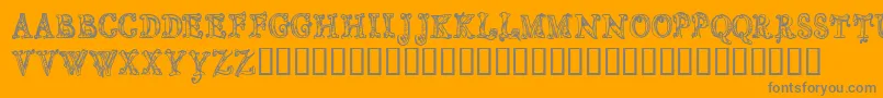 フォントCfsortilegeRegular – オレンジの背景に灰色の文字