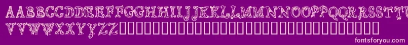 CfsortilegeRegular Font – Pink Fonts on Purple Background