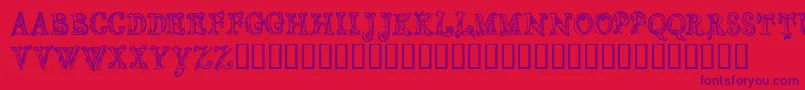 CfsortilegeRegular Font – Purple Fonts on Red Background