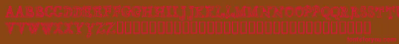 CfsortilegeRegular Font – Red Fonts on Brown Background