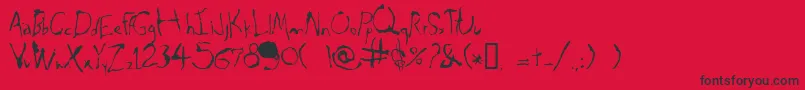 Gim Font – Black Fonts on Red Background