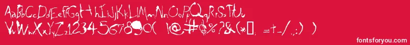 Gim Font – White Fonts on Red Background