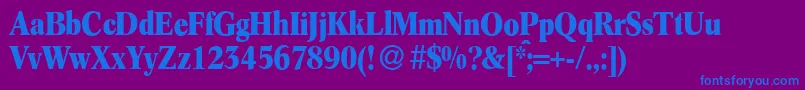 C790RomanCdBold Font – Blue Fonts on Purple Background