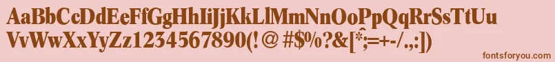 C790RomanCdBold Font – Brown Fonts on Pink Background