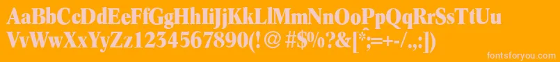 C790RomanCdBold Font – Pink Fonts on Orange Background