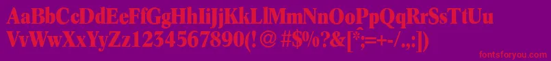 C790RomanCdBold Font – Red Fonts on Purple Background