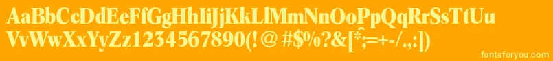 C790RomanCdBold Font – Yellow Fonts on Orange Background