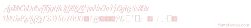 LetraHipsterPersonalUseByJuanCasco Font – Pink Fonts on White Background