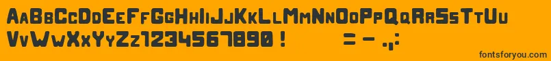 Blobb Font – Black Fonts on Orange Background