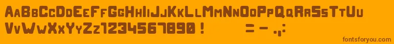 Blobb-fontti – ruskeat fontit oranssilla taustalla