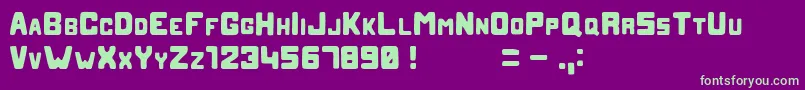 Blobb Font – Green Fonts on Purple Background