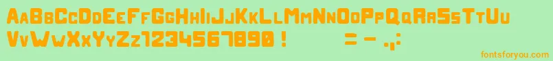Blobb Font – Orange Fonts on Green Background