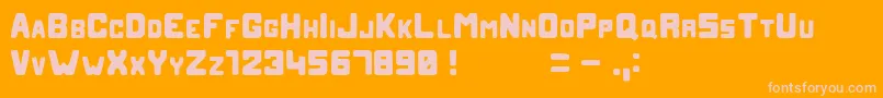 Blobb Font – Pink Fonts on Orange Background