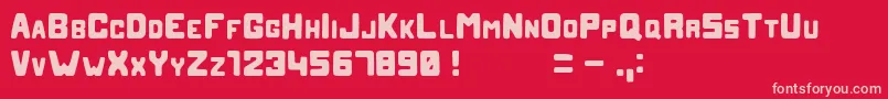 Blobb Font – Pink Fonts on Red Background
