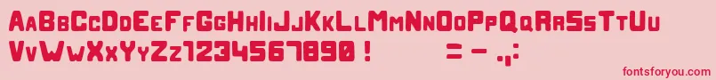 Blobb Font – Red Fonts on Pink Background