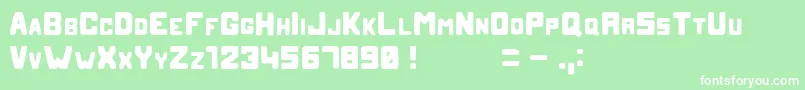 Blobb Font – White Fonts on Green Background