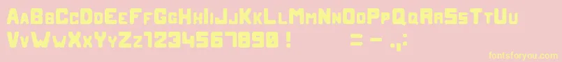 Blobb Font – Yellow Fonts on Pink Background