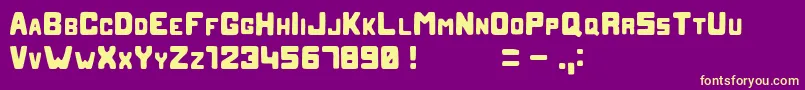 Blobb Font – Yellow Fonts on Purple Background