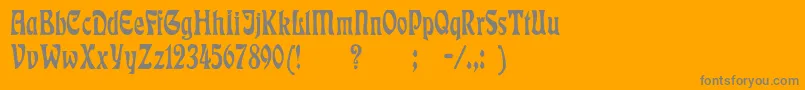 EckmannCn Font – Gray Fonts on Orange Background